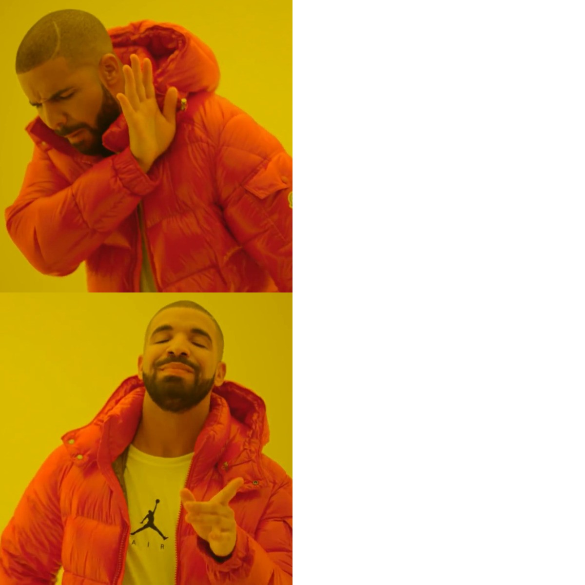 Drake Hotline Bling meme about David Donahue
