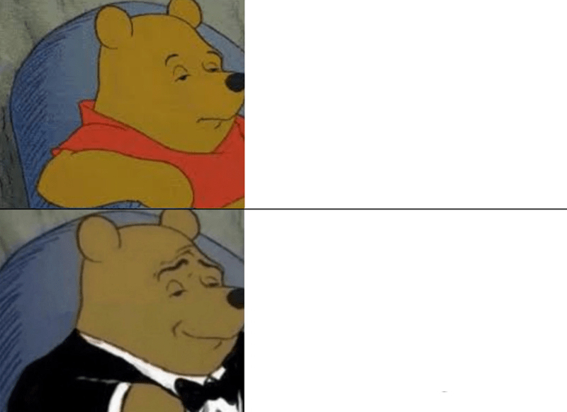 Tuxedo Winnie The Pooh meme about David Donahue